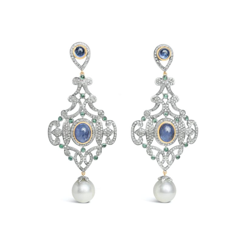 Tanzanite Emerald Earrings