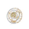 Yellow Diamond Circle Ring