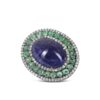 Tanzanite Emerald Ring