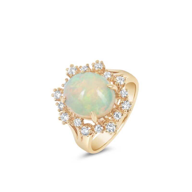 Opal Diamond Ring