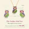 The Seeker Owl Earring (Blue Sapphire & Tsavorite)
