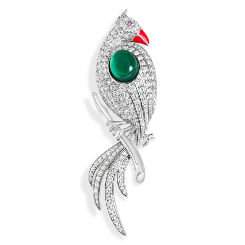 Snowfeather Cockatoo Brooche