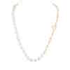 Sun Paperclip Pearl Necklace