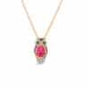 The Sentinel Owl Pendant (Ruby & Blue Sapphire)