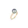 Tahitian Pearl Ring with Gold Band