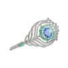 Tanzanite Emerald Brooch