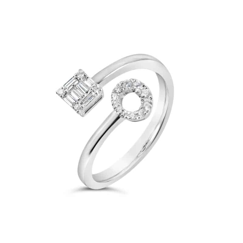 Toi Et Moi Square and Oval Diamond Ring
