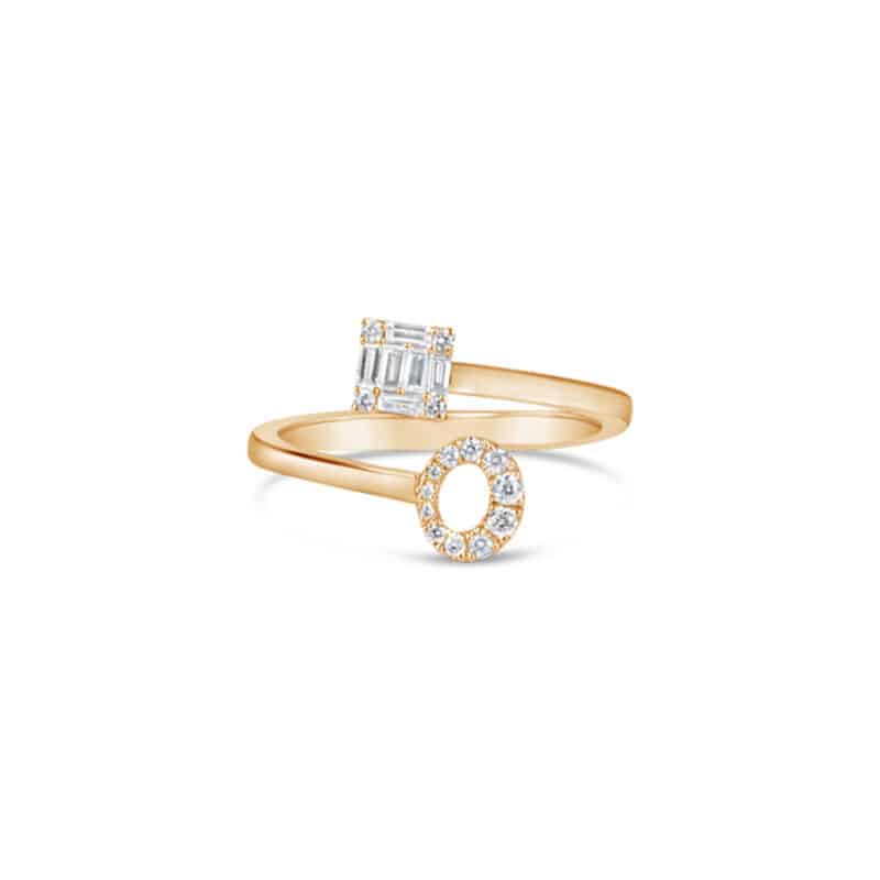 Toi Et Moi Square and Oval Diamond Ring