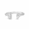 Toi Et Moi Trapezoid and Pear Diamond Ring