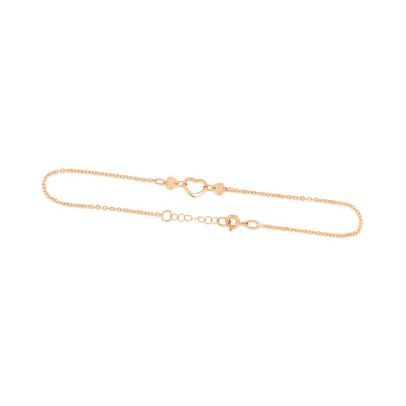 Triple Heart Anklet