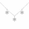 Triple Snowflake Diamond Necklace