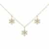Triple Snowflake Diamond Necklace