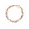 Triple Tone Chunky Chain Bracelet