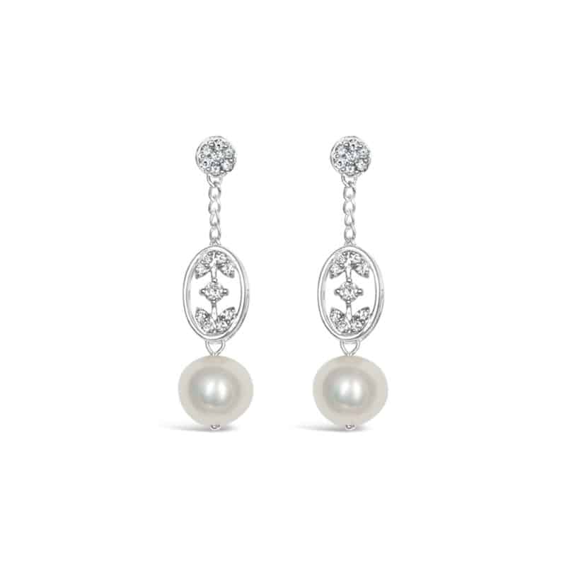 Fleur Small Earrings with Pearl