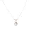 Butterfly Wings Diamond Necklace with Pearl Drop