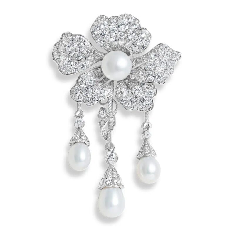 Floral Drop Brooche