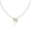 Virgo Zodiac Oval Pearl Necklace