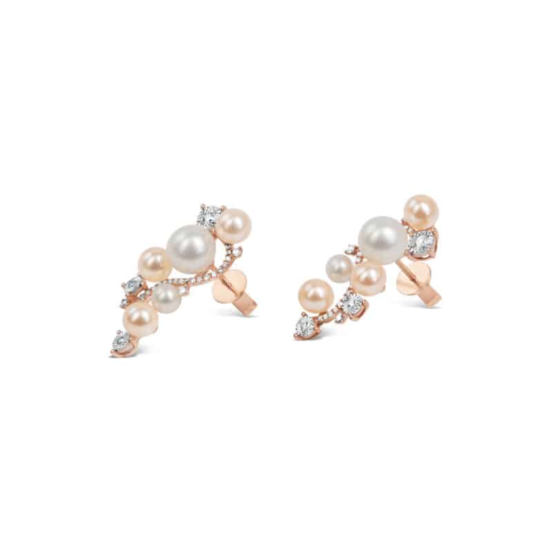 18K Waterfall Pearl Earrings