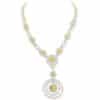 Yellow Diamond Circle Necklace