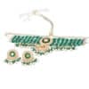 Zeenat Green Choker + Earring Polki Set C