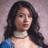 Zeenat Green Pearl Choker + Earring Polki Set B