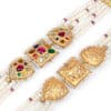 Zeenat Navratna Pearl Polki Bracelet