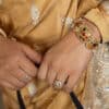 Zeenat Navratna Pearl Polki Bracelet