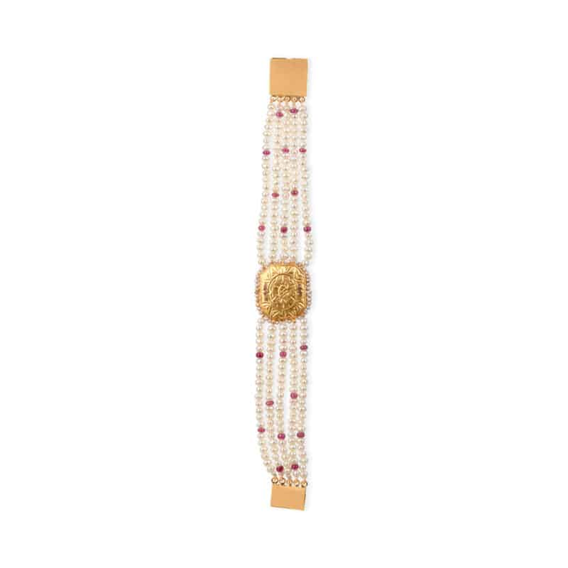 Zeenat-Navratna-Stones-Bracelet-1.jpg Navratna Polki Bracelet