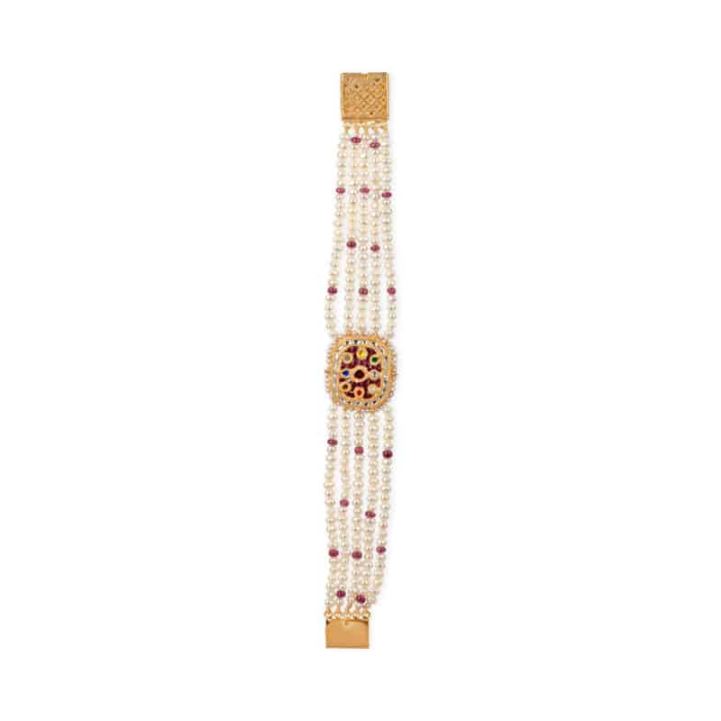 Zeenat-Navratna-Stones-Bracelet.jpg Navratna Polki Bracelet