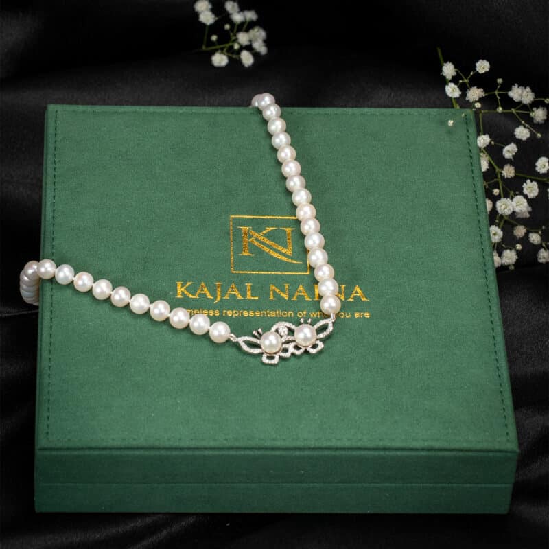 Twin Butterfly Pearl Necklace