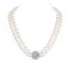 Emily Oval Pearl Necklace (Full white)