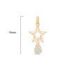 Gold Star Diamond Drop Pendant