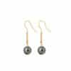 Tahitian Pearl Drop Earrings (with diamond)