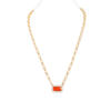 Mystique Coral Rolo Chain Necklace