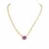 Amethyst Ruby Rolo Chain Necklace