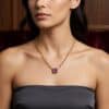 Amethyst Ruby Rolo Chain Necklace