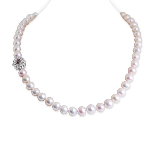 Anna Premium White Pearl Necklace/ Moonstone/ 10-11 mm