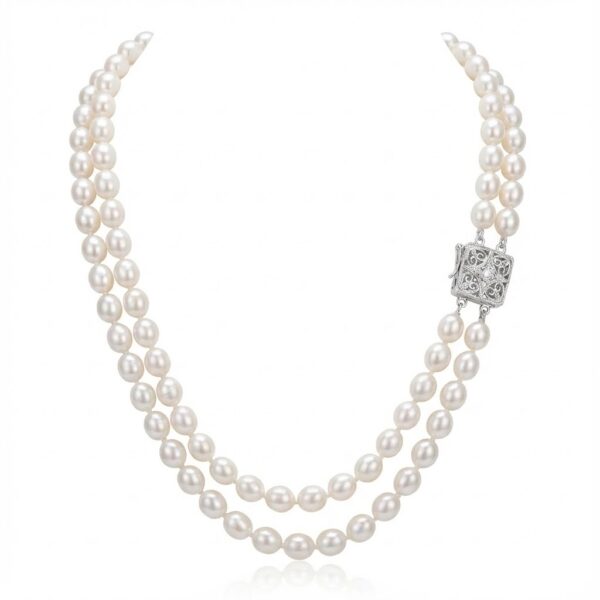 Double Oval Strands with Square Clasp