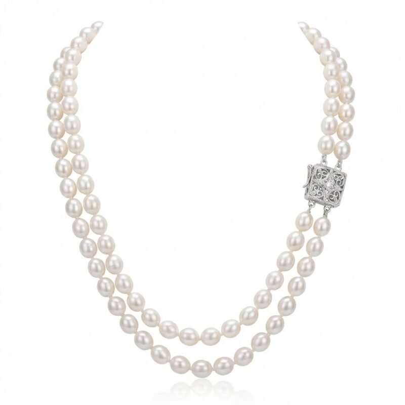 Double Oval Strands with Square Clasp