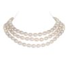 Selina Oval Pearl Choker 3 strand