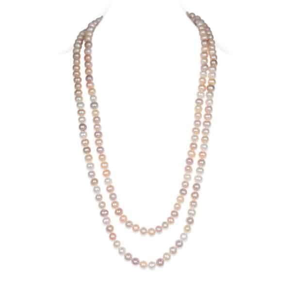 Endless Multicolour Pearl Necklace