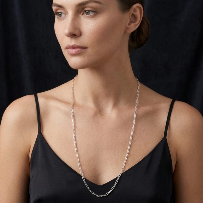 Silver Chain/ Medium Paperclip