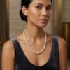 Jenny Pearl Necklace/ Sunset Peach
