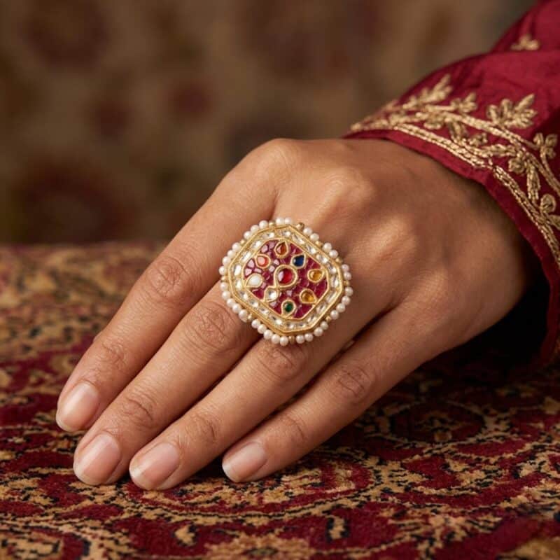 Navratna Polki Ring