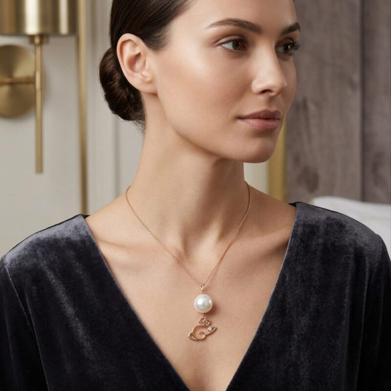 Lunar Zodiac Pearl Pendant - Rat
