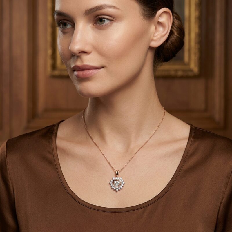 Luminous Diamond Heart Pendant