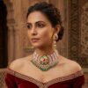 Navratna Polki Choker + Earring Set
