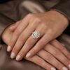 Luminous Diamond Oval Ring