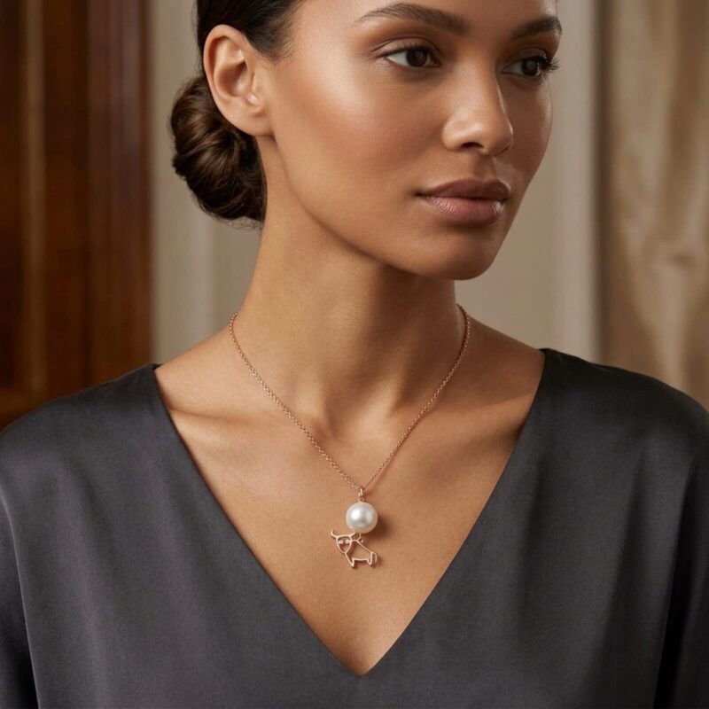 Lunar Zodiac Pearl Pendant - Ox