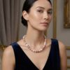 Mina Multicolour Round Pearl Necklace/ Princess 17-18 inches